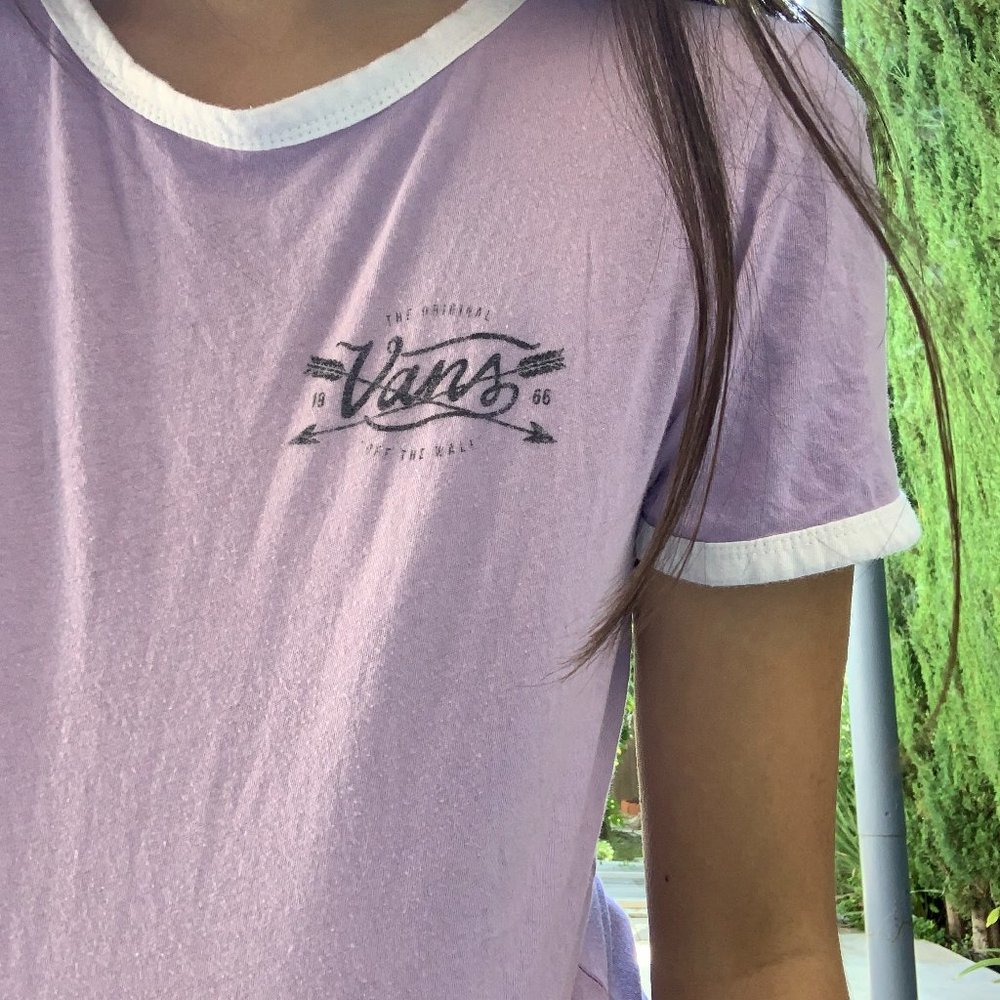 Pastel Purple Vans Short Sleeve Tee Shirt